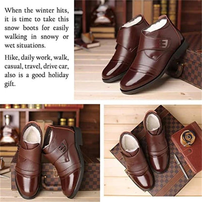 🎅Weihnachtsaktion💖Warme Herren Kunstfell gefütterte Ankle Snow Business Stiefel