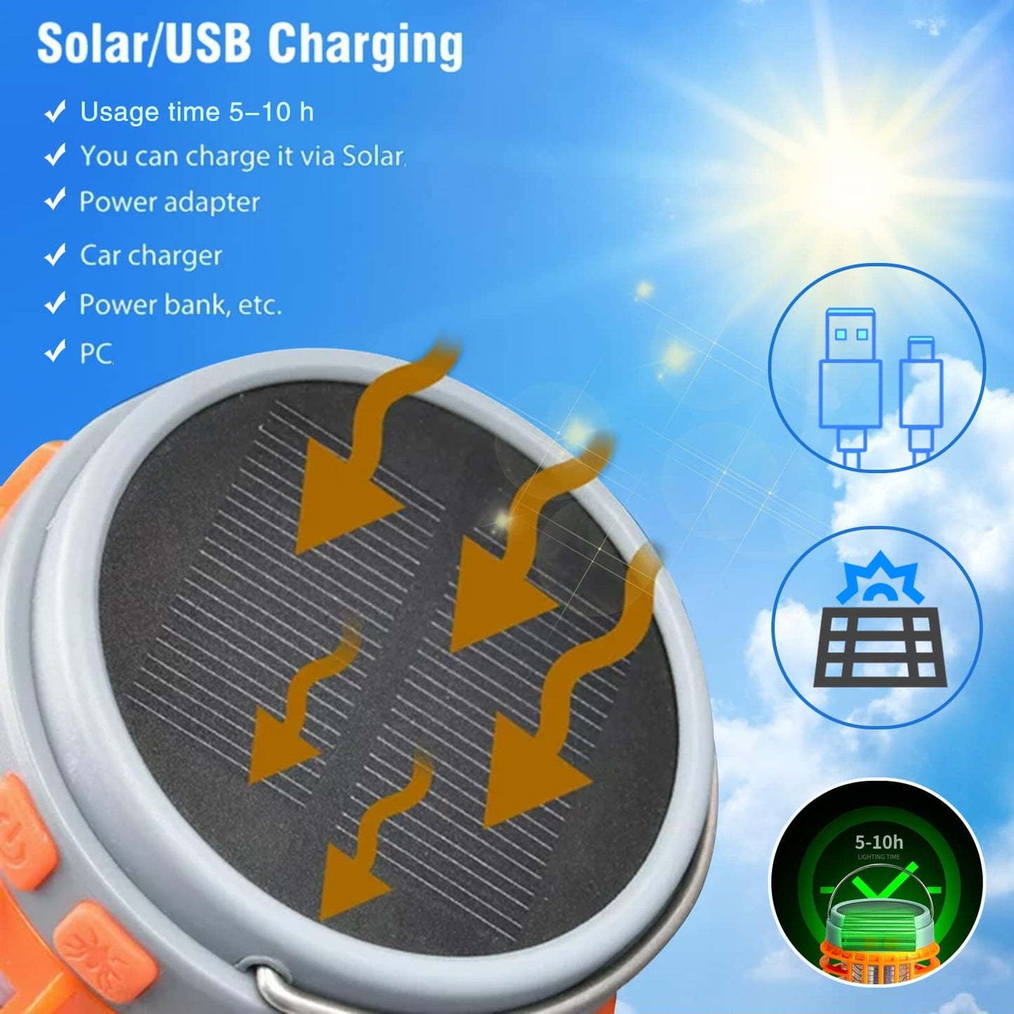 💥 Multifunktionale Solar Camping Mosquito Killer Lampe