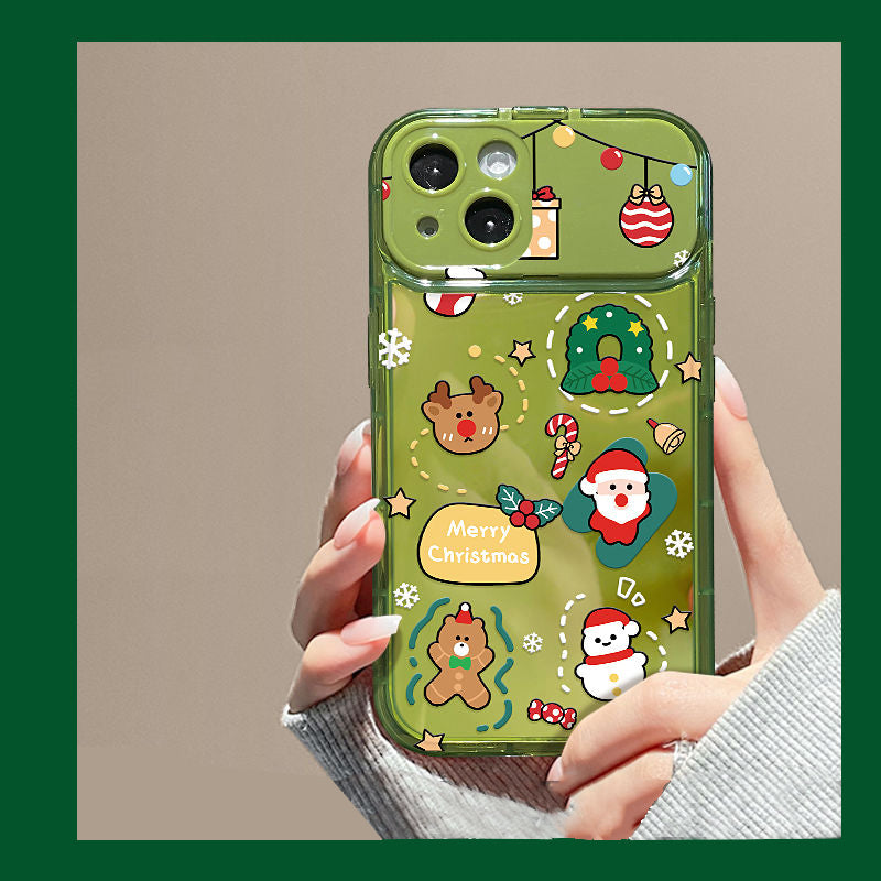 🖤Der vorgezogene Weihnachtsverkauf endet bald🔥🎄Weihnachtsbaum-Anhänger-Flip-Spiegel-Schutzhülle für iPhone🎅