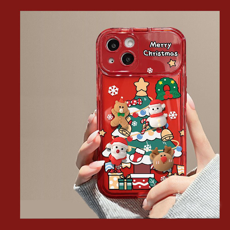 🖤Der vorgezogene Weihnachtsverkauf endet bald🔥🎄Weihnachtsbaum-Anhänger-Flip-Spiegel-Schutzhülle für iPhone🎅