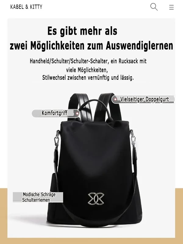 🔥GRÖSSTER SALE – 50% RABATT🔥- Anti-Diebstahl-Rucksack mit großer Kapazität