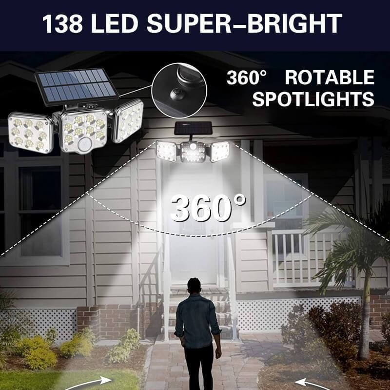 🔥Hot Sale🔥Dreifach-LED-Solar-Wandleuchte