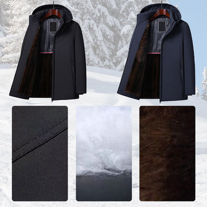 🎁[Warmes Geschenk]❄️Winter Specials❄️Dicker Thermo-Parka mit Kapuze für Herren🧥