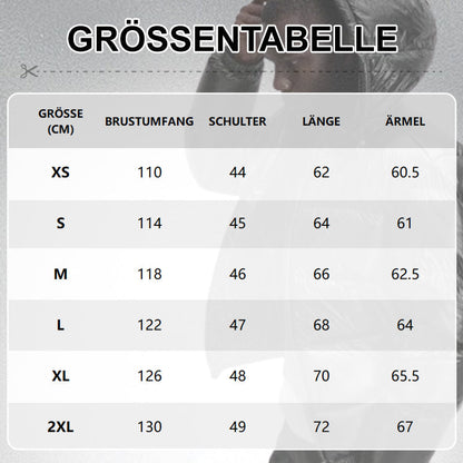 Warme, wasserdichte Kapuzenjacke mit großen Taschen