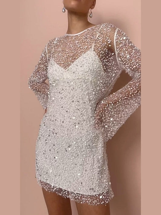 Women's Two Piece Sexy Sequin Dress