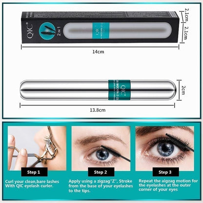 🔥Kostenloser Versand für 3 Stück🔥4D 2 IN 1 Curl Lang Anhaltende Wasserfeste Wimperntusche