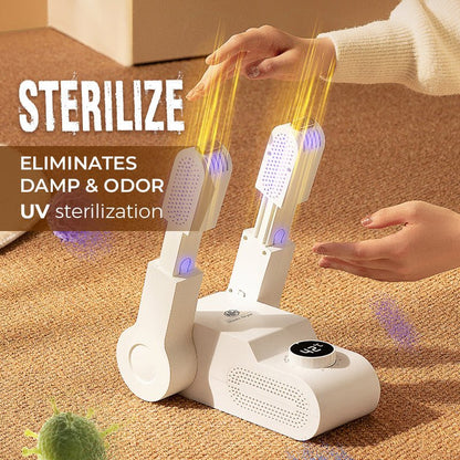 Retractable UV sterilizing shoe dryer