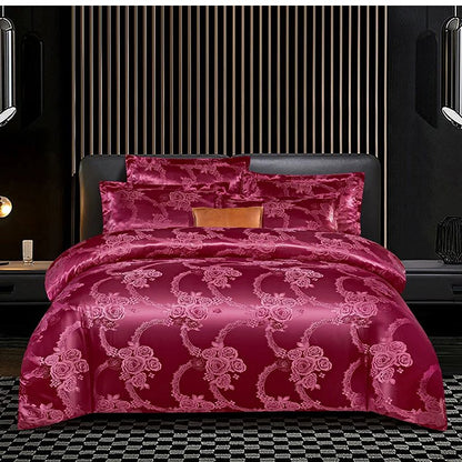 🔥Versandkostenfrei🔥Luxuriöse Satin-Jacquard-Bettwäsche in 4-teiliger Ausführung