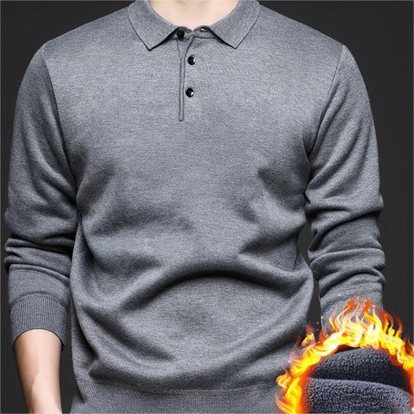 Geschenkauswahl✨ - Gefütterter und verdickter Winterpullover für Herren mit Revers